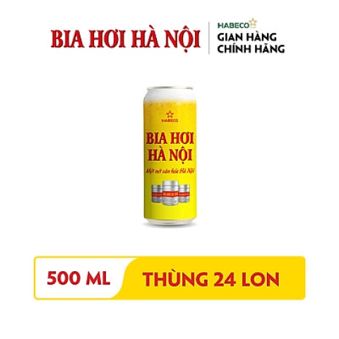 Bia Hơi Hà Nội - Thùng 24 lon 500ML