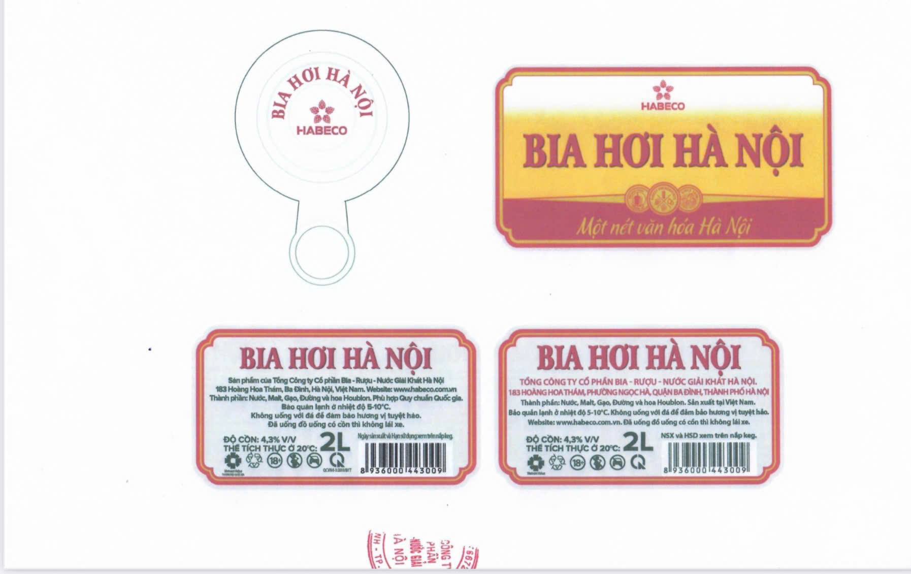 Nhãn bia 2L
