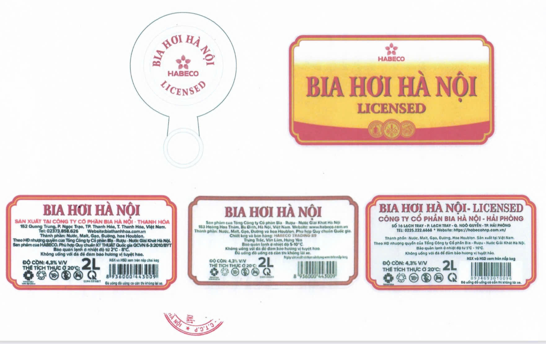 Nhãn bia 2L