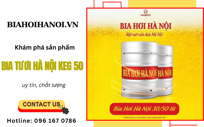 bia tươi Hà Nội keg 50